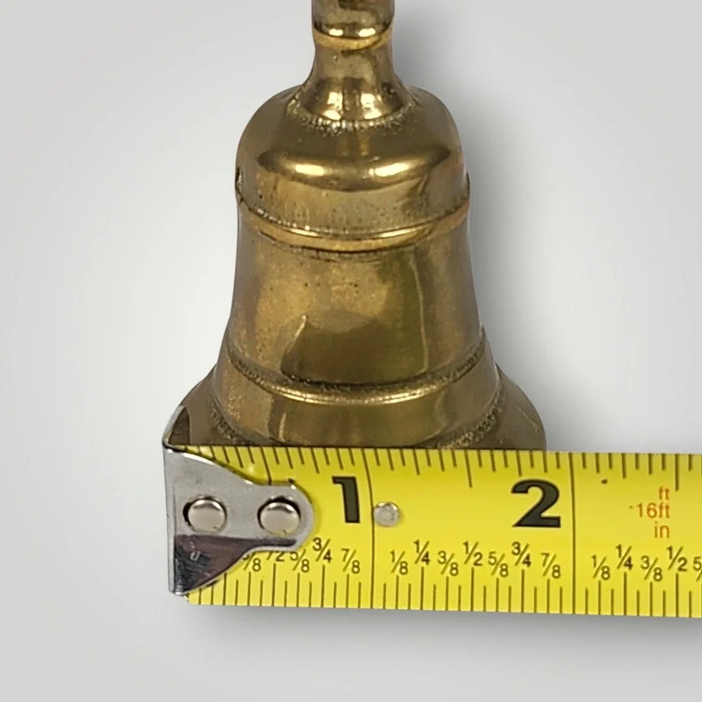 Brass Hand Bell Gold Vintage Style Service‎ Dinner Bell Victorian Dark Academia